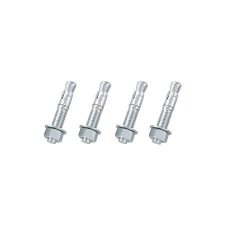 Robinson Tech International New Jersey Wedge Anchor, 3/4" Dia., 4-1/4" L AS-344-4PK
